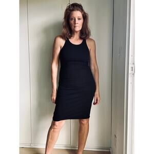 Michael Stars Demi ruched Tank DressClassic Fitted Dress black Size Medium